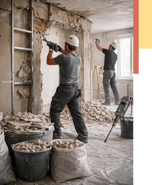 Демонтажные работы в Белорецке от 2737 руб. — услуги и цена под ключ | ОТДЕЛОЧНИК-Блр