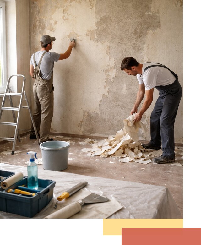 Снятие старых обоев в Белорецке быстро и качественно