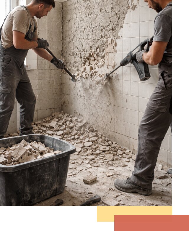 Демонтаж плитки со стен в Белорецке быстро и аккуратно