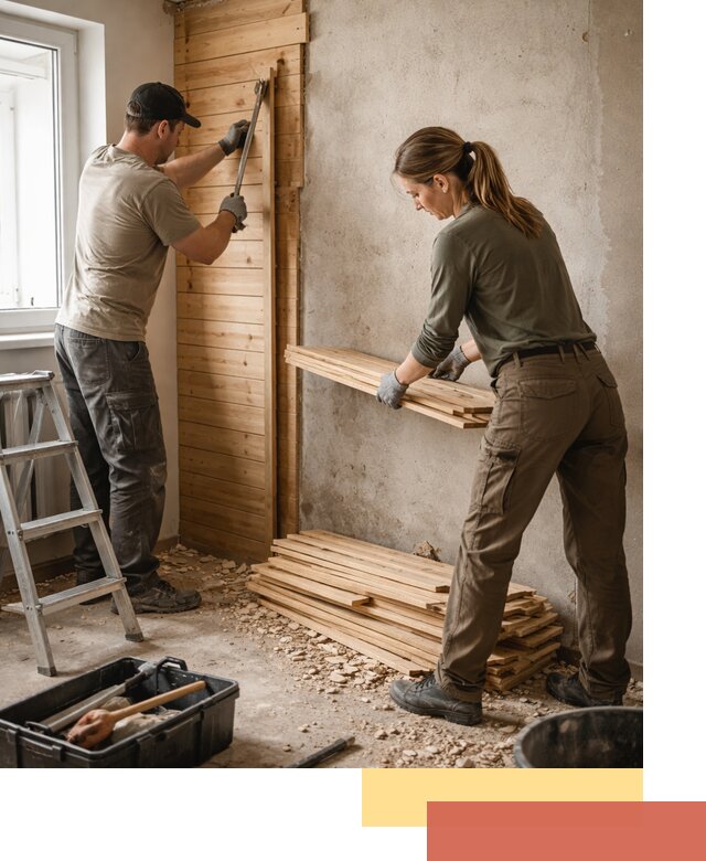 Демонтаж вагонки со стен в Белорецке — профессиональный демонтаж