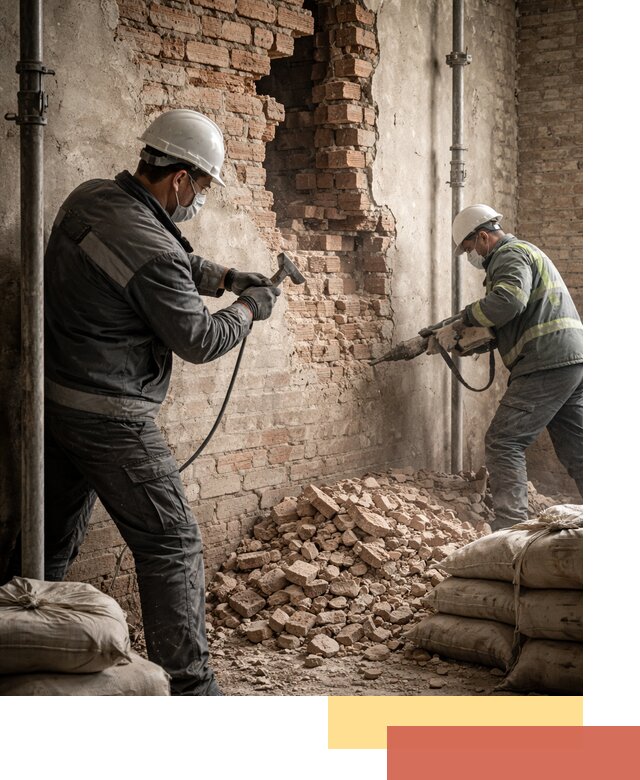 Демонтаж кирпичных стен в Белорецке быстро и безопасно