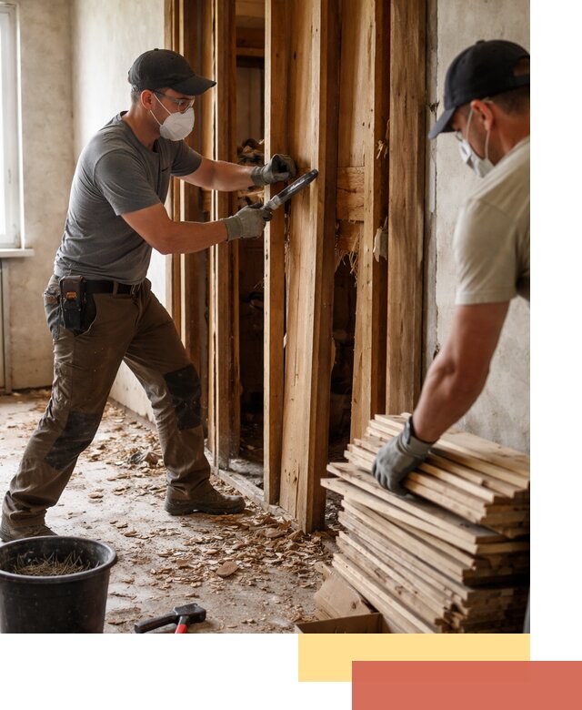 Демонтаж деревянных перегородок в Белорецке быстро и аккуратно