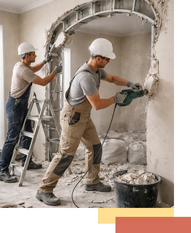 Демонтаж гипсокартонной арки в Белорецке быстро и аккуратно