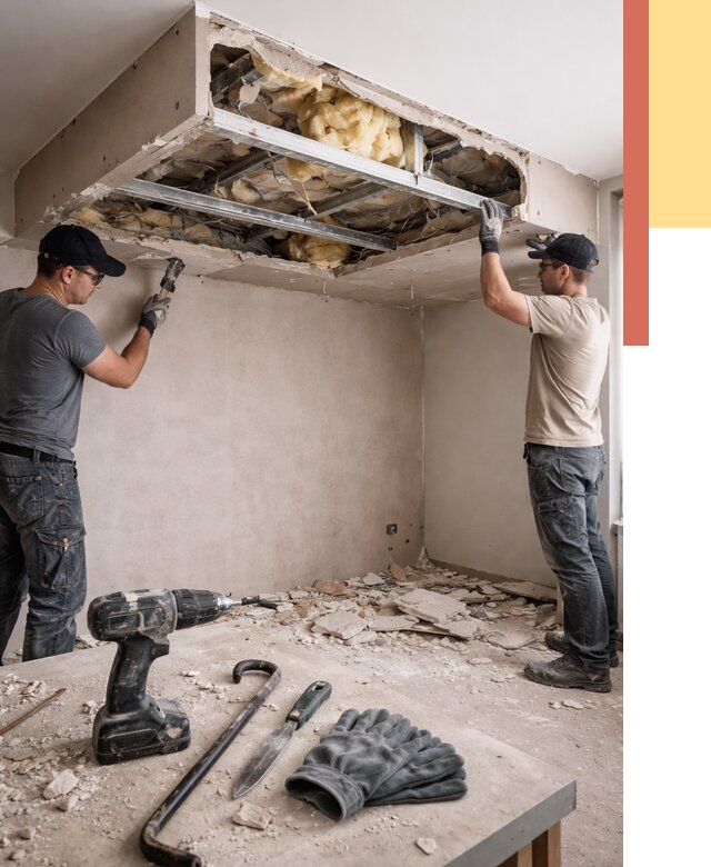 Демонтаж короба из гипсокартона в Белорецке от 1541 руб. — быстро и недорого | ОТДЕЛОЧНИК-Блр