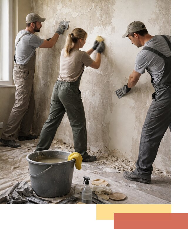 Очистка стен от клея и грунтовки в Белорецке качественно и быстро