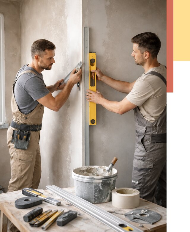 Выведение углов стен в Белорецке от 1875 руб. быстро и недорого | ОТДЕЛОЧНИК-Блр