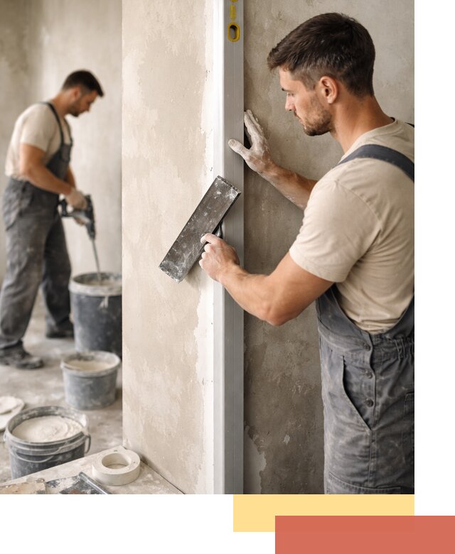 Выведение углов стен в Белорецке: монтаж и оштукатуривание