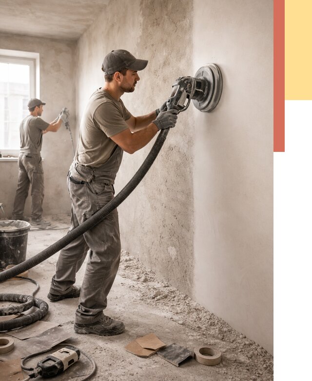 Шлифовка стен в Белорецке от 1216 руб/м2 — быстро и недорого | ОТДЕЛОЧНИК-Блр