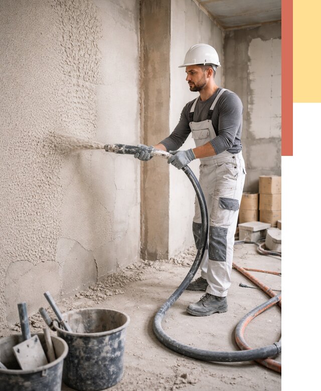 Машинная штукатурка стен в Белорецке под ключ от 6589 руб./м2 | ОТДЕЛОЧНИК-Блр