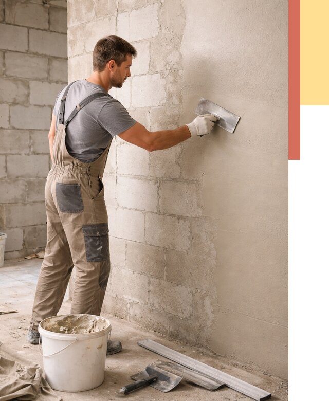 Штукатурка стен из газобетона в Белорецке от 2129 руб./м2 — быстро и недорого | ОТДЕЛОЧНИК-Блр