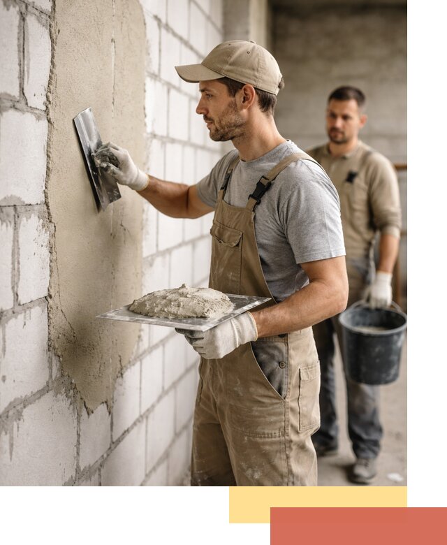 Штукатурка стен из газобетона в Белорецке под ключ