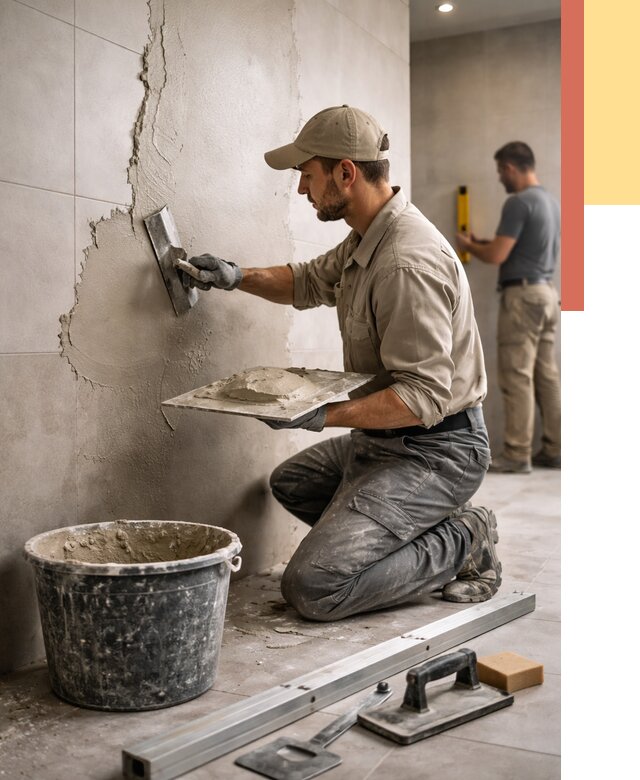 Штукатурка стен в ванной в Белорецке от 4562 руб./м² — выравнивание под ключ | ОТДЕЛОЧНИК-Блр