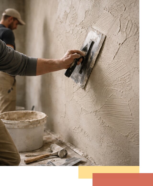 Фактурная штукатурка стен в Белорецке — монтаж, отделка, реставрация