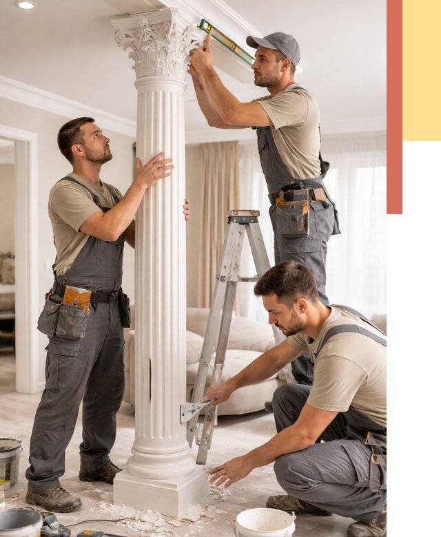 Установка декоративных колонн в Белорецке от 12164 руб. под ключ | ОТДЕЛОЧНИК-Блр