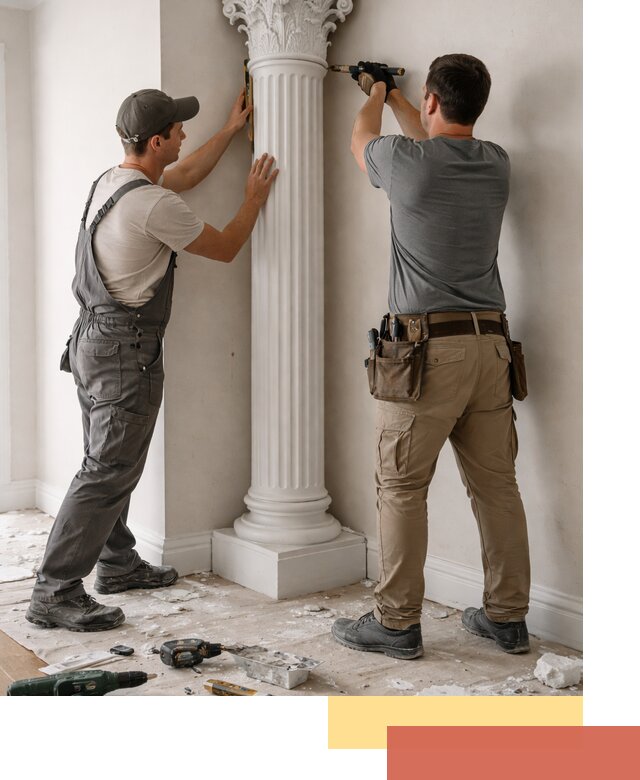 Установка декоративных колонн в Белорецке под ключ