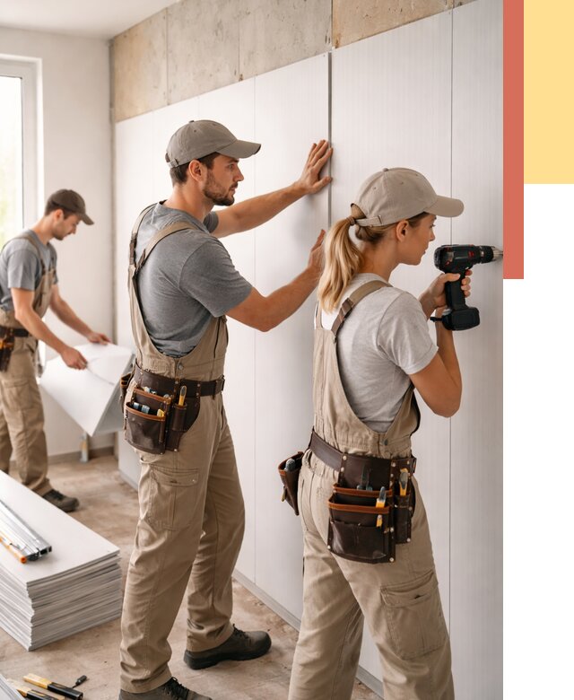 Монтаж ПВХ панелей на стены в Белорецке от 456 руб/м2 — быстро и недорого | ОТДЕЛОЧНИК-Блр