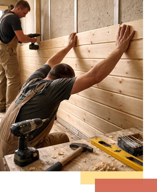 Монтаж деревянной вагонки на стены в Белорецке быстро и качественно