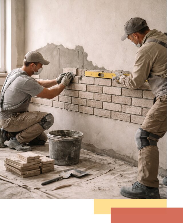 Монтаж декоративного кирпича профессионально в Белорецке