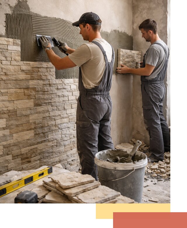 Монтаж искусственного камня в Белорецке — облицовка стен и фасадов