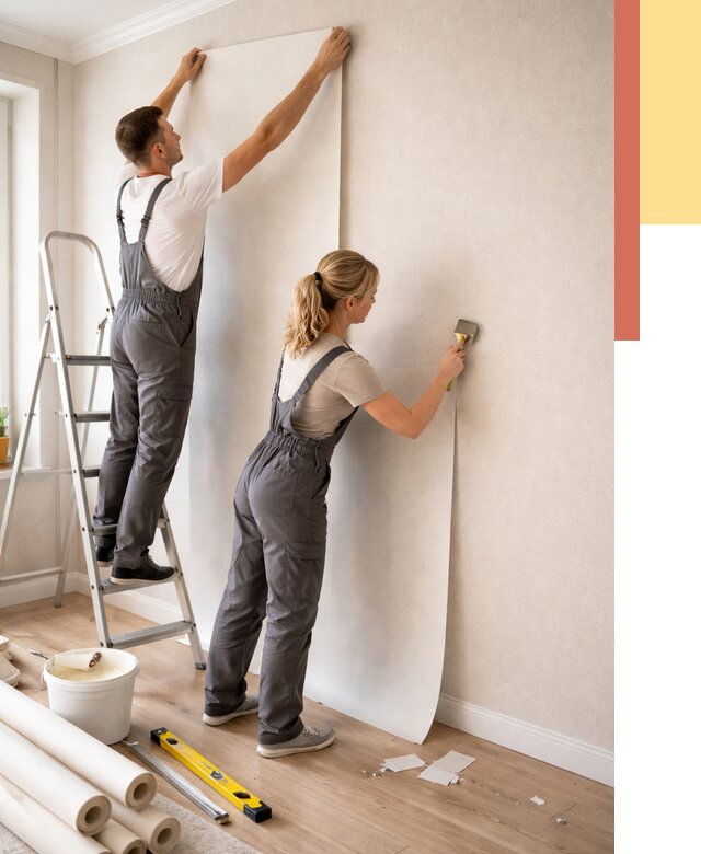 Поклейка флизелиновых обоев в Белорецке от 6082 руб. | Быстро и недорого — ОТДЕЛОЧНИК-Блр