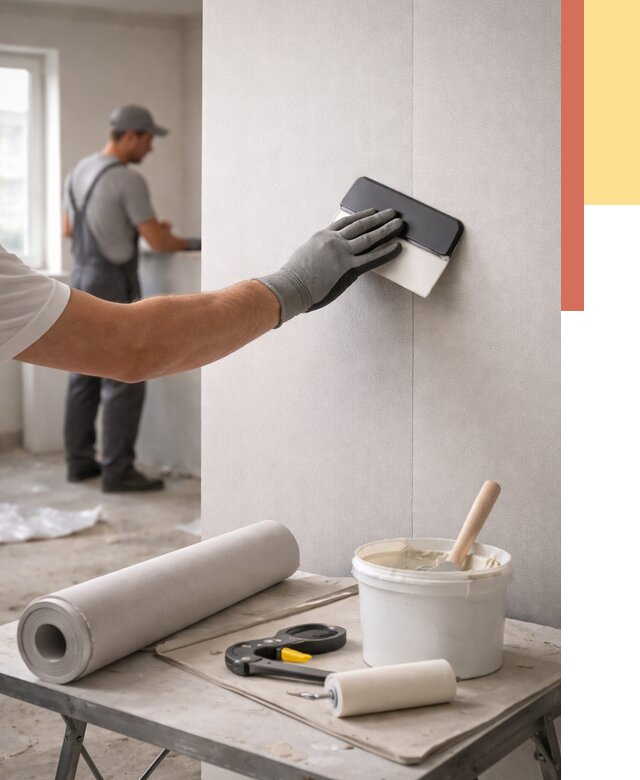 Поклейка обоев под покраску в Белорецке от 3548 руб. за м2 | ОТДЕЛОЧНИК-Блр