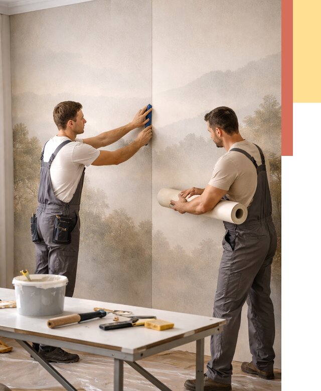 Поклейка фотообоев в Белорецке от 8616 руб/м² — быстро и недорого | ОТДЕЛОЧНИК-Блр