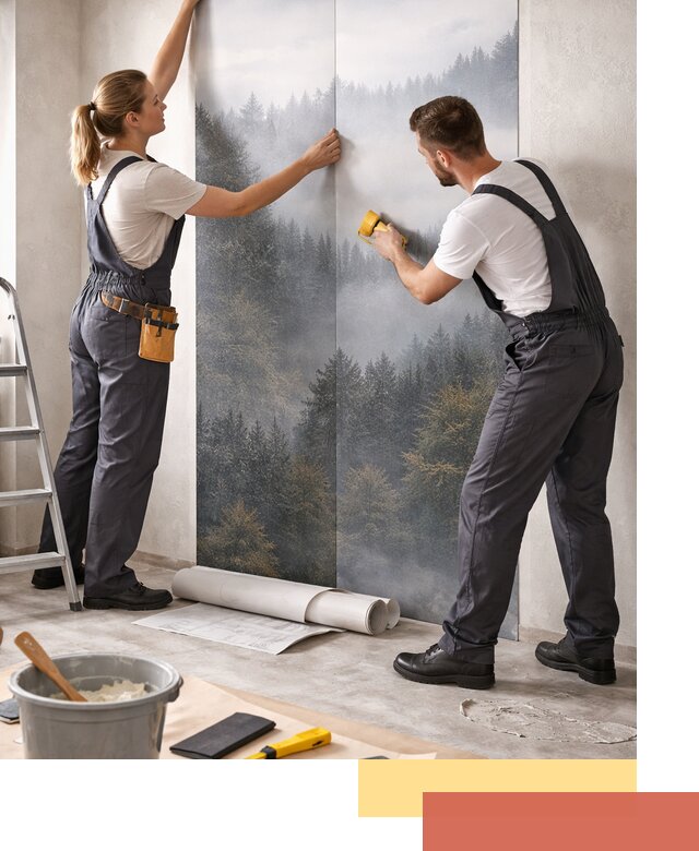 Поклейка фотообоев профессионально в Белорецке под ключ