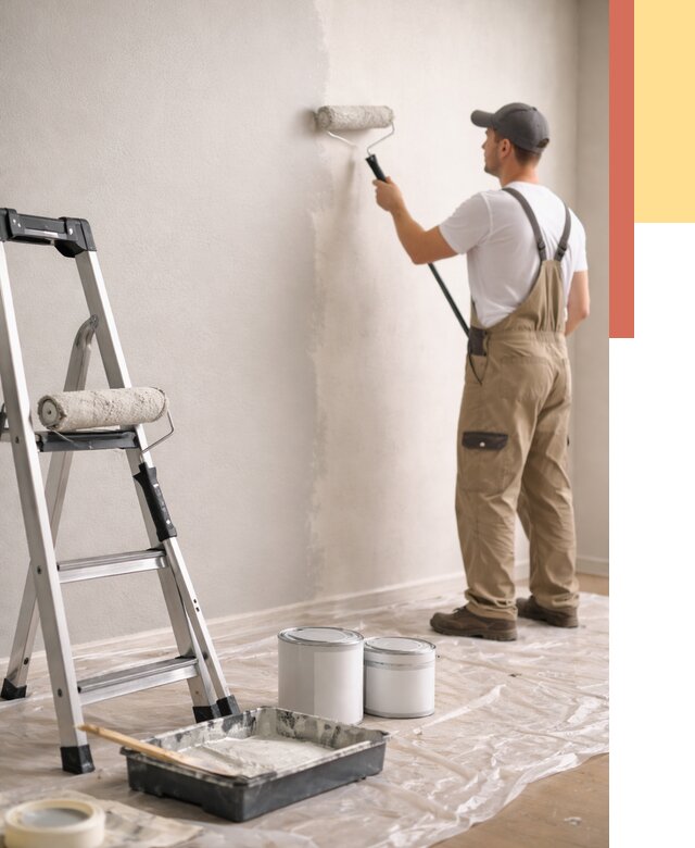 Покраска стен латексной краской в Белорецке от 4562 руб. за м2 | ОТДЕЛОЧНИК-Блр