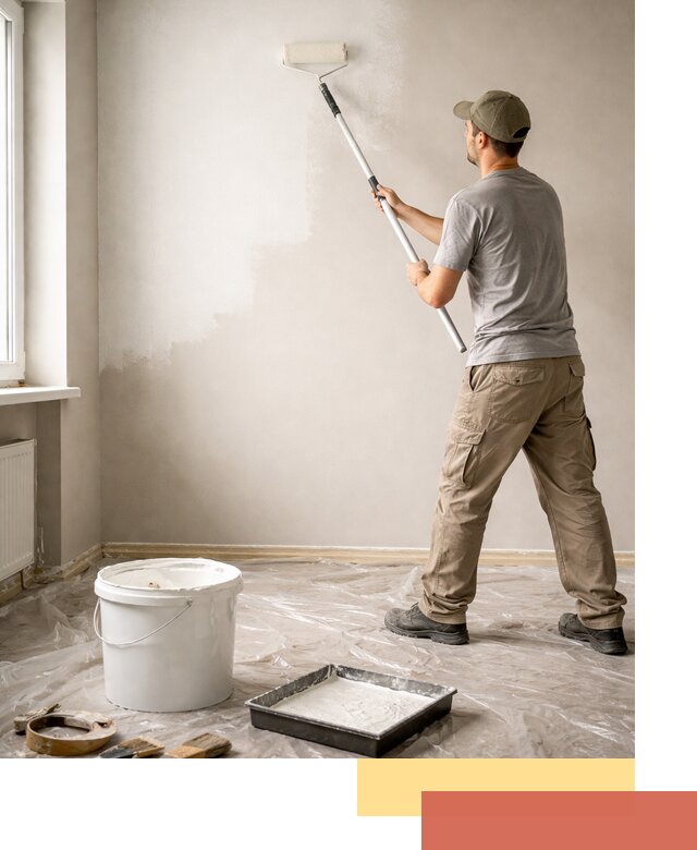 Покраска стен латексной краской в Белорецке качественно и быстро