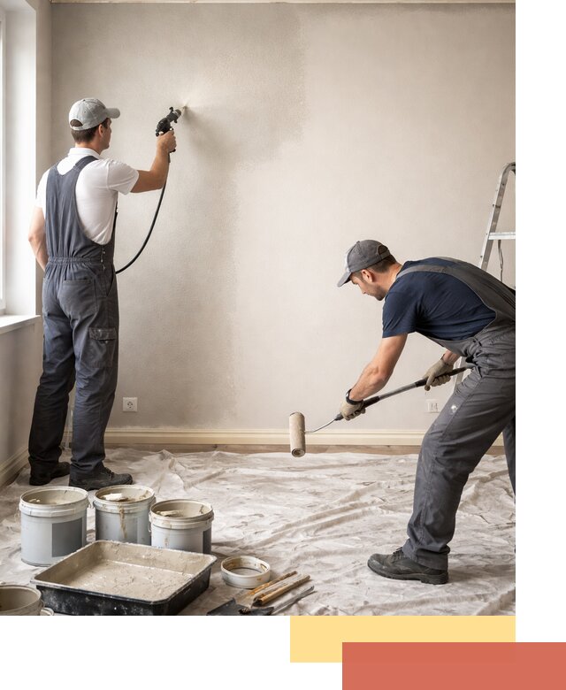 Покраска стен моющейся краской и защита поверхностей в Белорецке