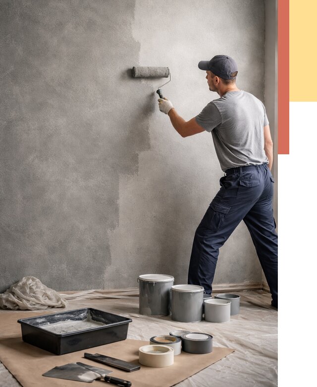 Покраска стен под бетон в Белорецке от 659 руб. за м2 — быстро и недорого | ОТДЕЛОЧНИК-Блр