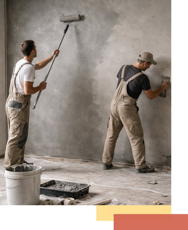 Покраска стен под бетон в Белорецке профессионально и недорого