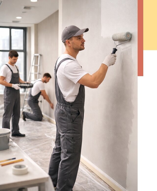 Покраска стен в офисе в Белорецке от 8616 руб. — быстро и недорого | ОТДЕЛОЧНИК-Блр