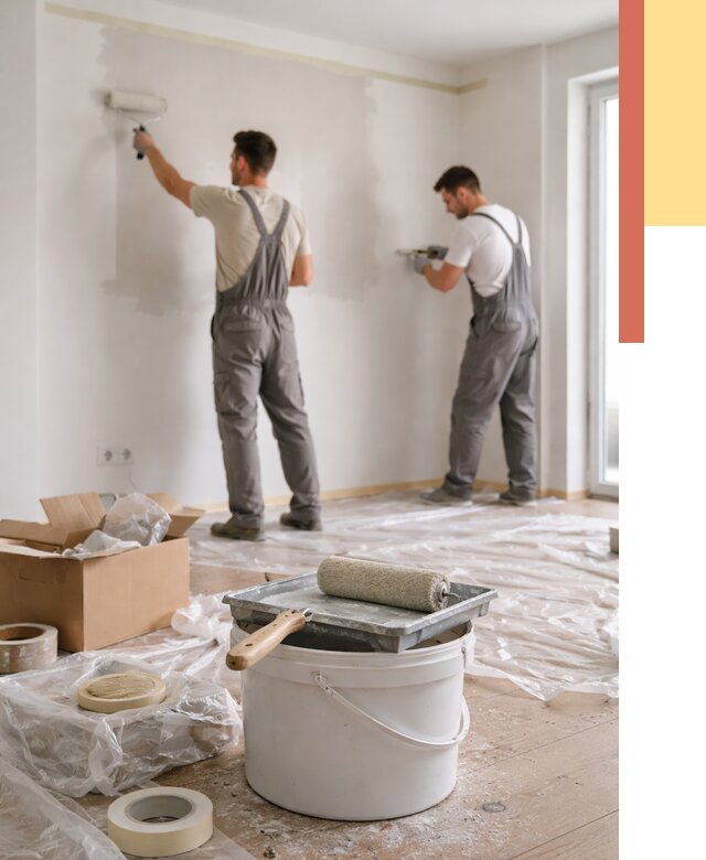 Покраска стен в квартире в Белорецке от 2534 руб/м2 — быстро и недорого | ОТДЕЛОЧНИК-Блр