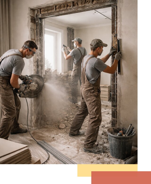 Расширение дверного проема под установку новой двери в Белорецке