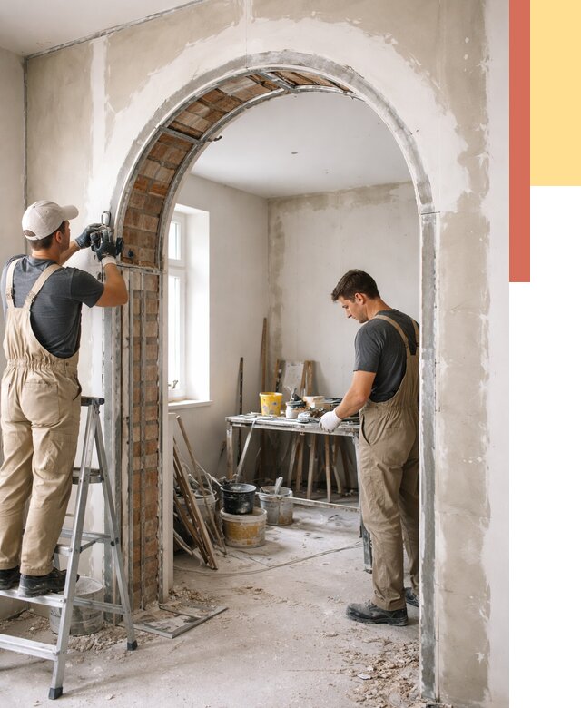 Устройство арочного проема в Белорецке от 9630 руб. под ключ — быстро и недорого | ОТДЕЛОЧНИК-Блр