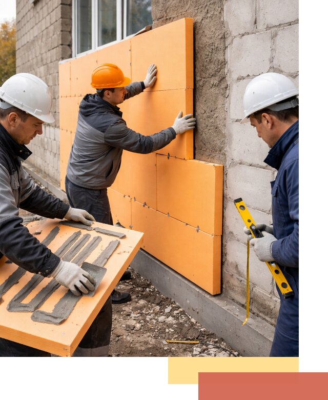 Утепление фасада пеноплексом под ключ в Белорецке