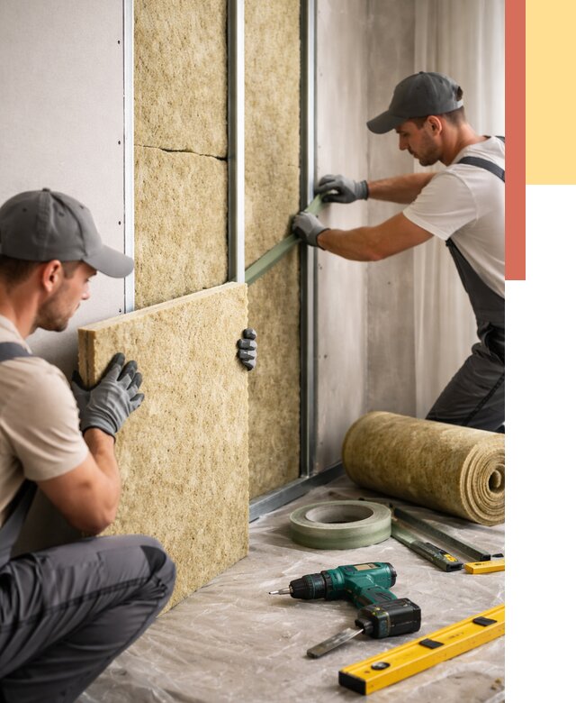 Шумоизоляция стен в Белорецке под ключ от 1875 руб. | ОТДЕЛОЧНИК-Блр