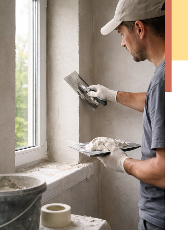 Штукатурка откосов в Белорецке от 4562 руб/м² — услуги и выравнивание под ключ | ОТДЕЛОЧНИК-Блр