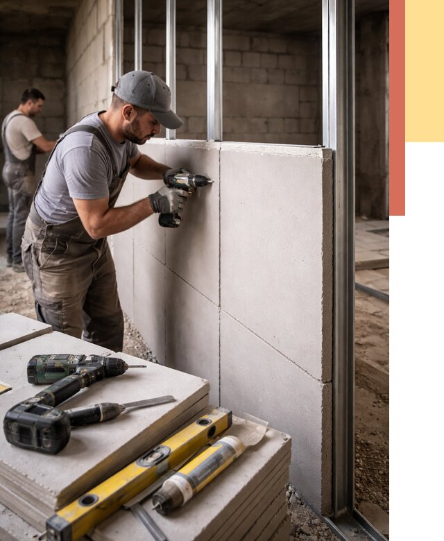 Кладка влагостойких перегородок ПГП в Белорецке от 1216 руб. под ключ | ОТДЕЛОЧНИК-Блр