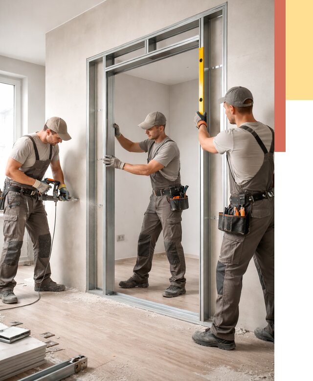 Устройство дверного проема в перегородке в Белорецке от 4562 руб. под ключ | ОТДЕЛОЧНИК-Блр