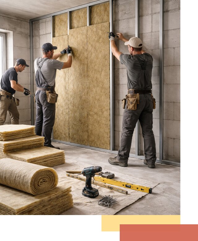 Шумоизоляция перегородок из блоков в Белорецке — монтаж и защита шумоизоляцией