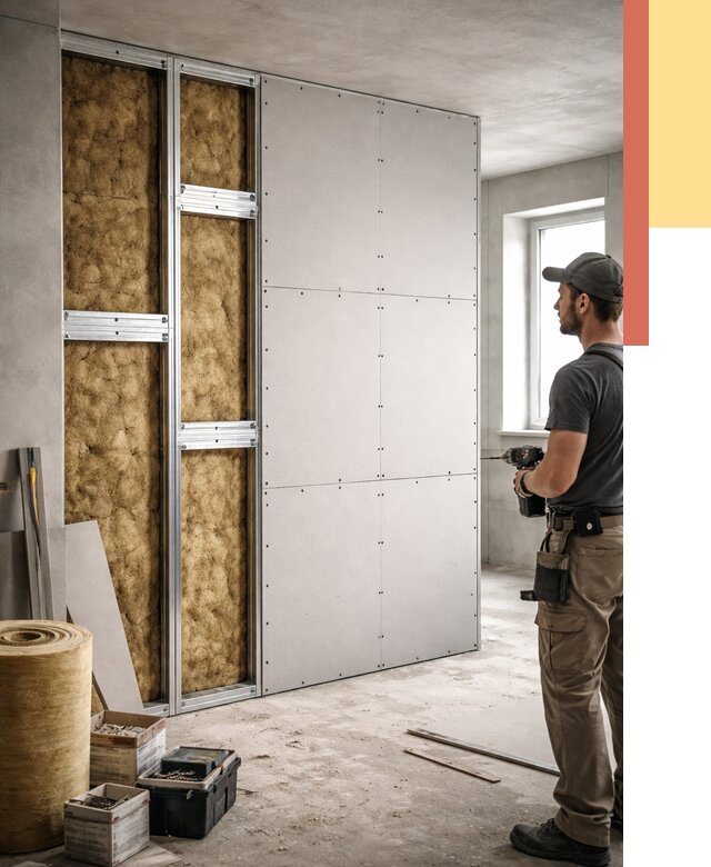 Усиленная перегородка под навеску в Белорецке от 12975 руб. — монтаж под ключ | ОТДЕЛОЧНИК-Блр