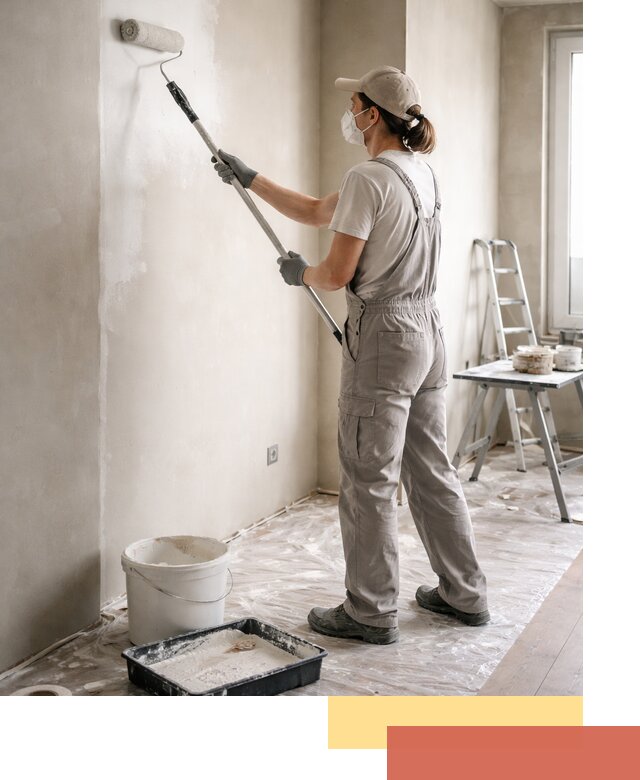 Покраска перегородок из гипсокартона в Белорецке качественно и недорого