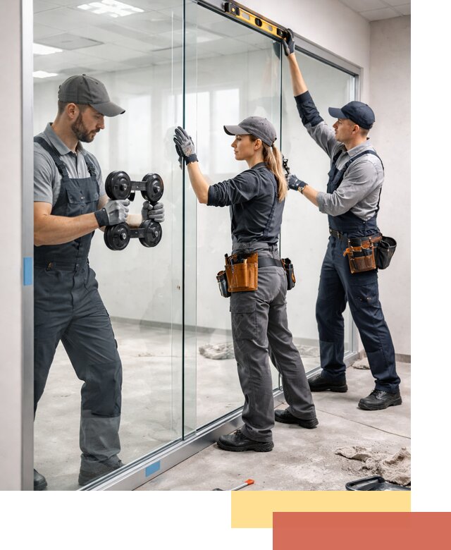 Профессиональный монтаж стеклянных перегородок в Белорецке