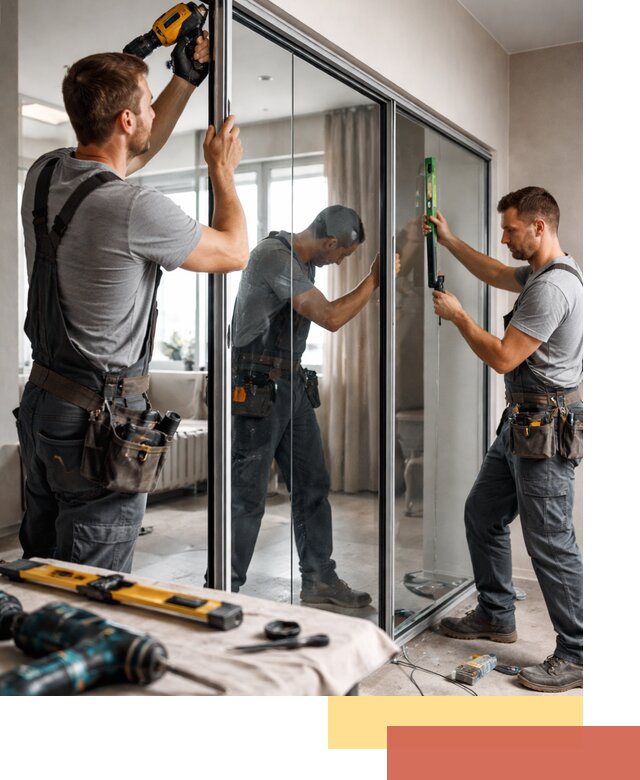 Каркасные стеклянные перегородки под ключ в Белорецке