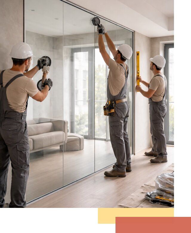 Перегородки из закаленного стекла в Белорецке для офисов и квартир