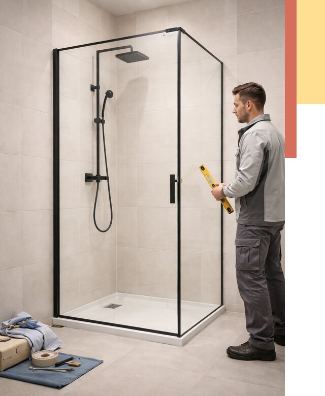 Стеклянные перегородки для душа в Белорецке от 12671 руб. | Монтаж под ключ — ОТДЕЛОЧНИК-Блр