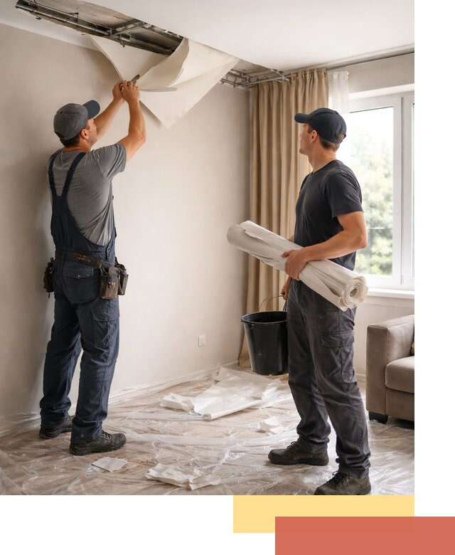 Демонтаж натяжного потолка в Белорецке быстро и аккуратно