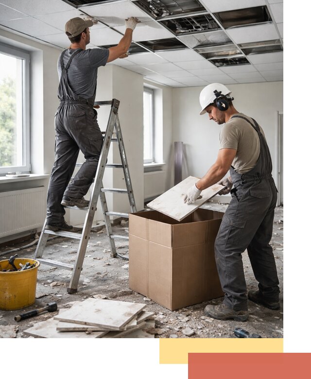 Демонтаж потолочной плитки в Белорецке быстро и аккуратно